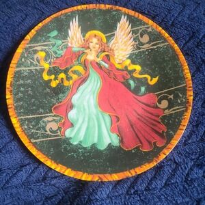 DECORATIVE  "ANGEL GODDESS" HANGING PLATE CELTIC FANTASY GOTH WHIMSEY Hippie